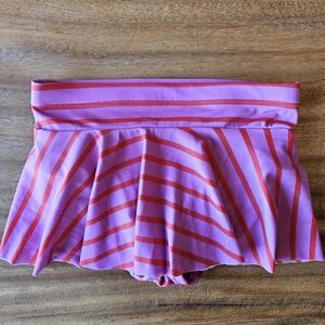 Girls Hanna Andersson Size 5 Pink Red Striped Swim Bottom Skirt
